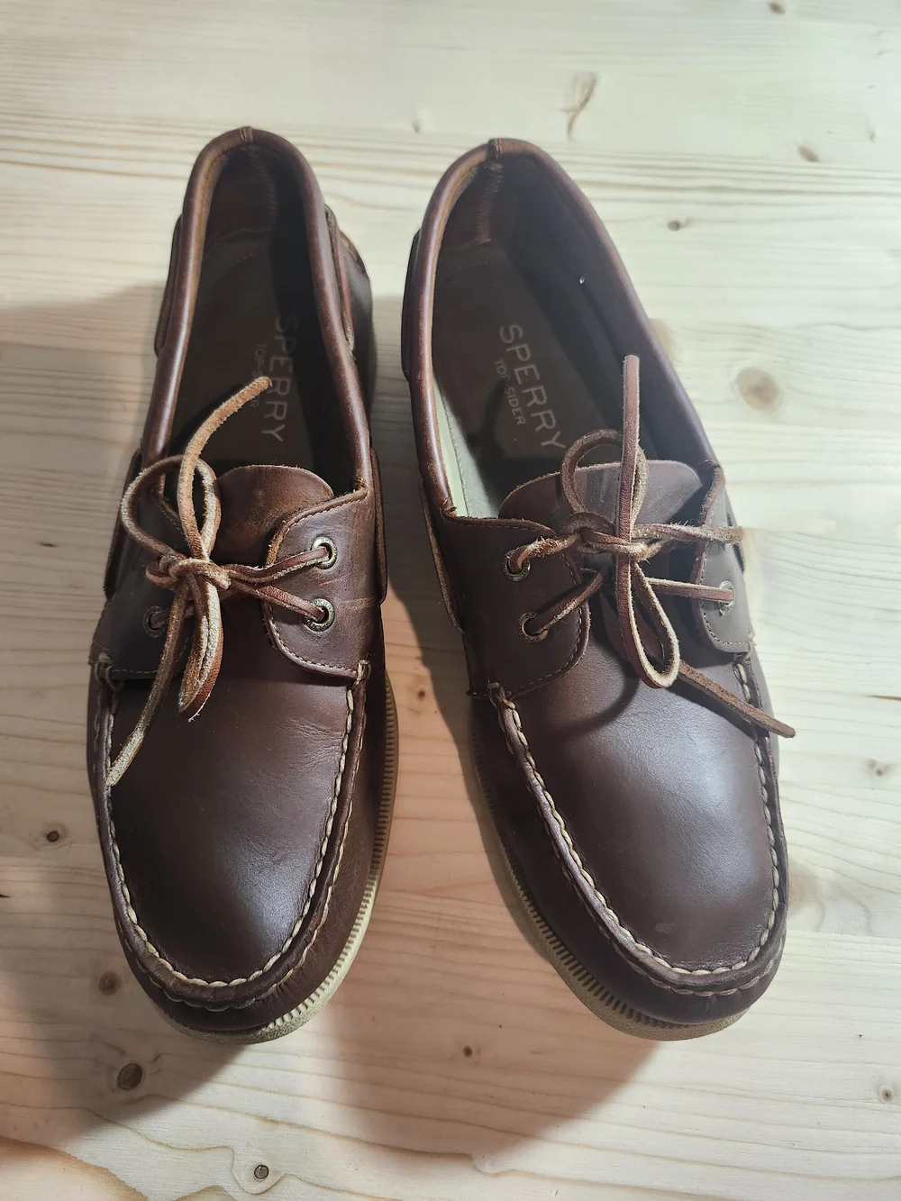 Sperry Gold Cup  Brown Leather 2-Eye Boat Shoe Men's 12